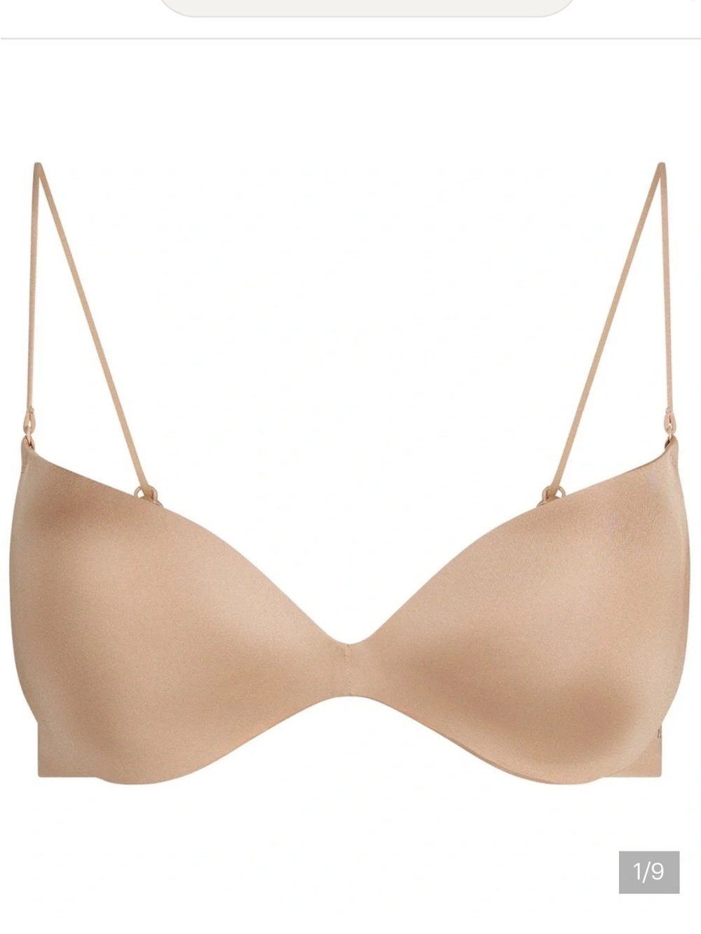 NWT SKIMS WIRELESS FORM LIGHTLY LINED PLUGE MICRO STRAP BRA